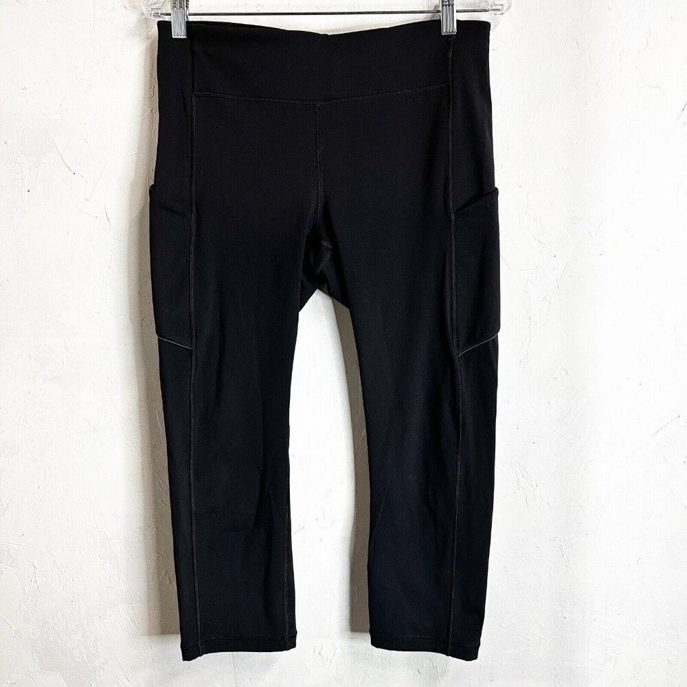 Lululemon Swift Speed High-Rise Crop 21" Black Leggings Womens 10 Athletic Gym